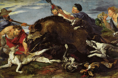 Boar hunt by Anonymous