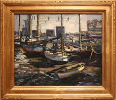 Boats in the Harbor by Charles S Kaelin