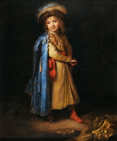 Boy in Polish costume by Caspar Netscher