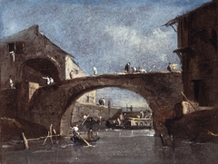 Bridge at Dolo by Francesco Guardi