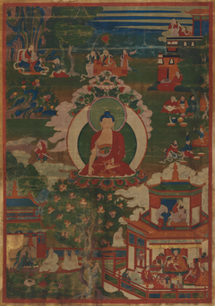 Buddha Shakyamuni and Narrative Scenes by Anonymous