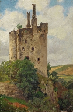 Burgruine Hermannstein bei Wetzlar/Lahn. by Fritz von Wille