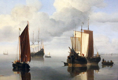 Calm: Fishing Boats under Sail by Willem van de Velde the Younger