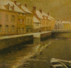 Canal in Bruges, winter by Henri Le Sidaner