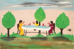 Canasta Players by Clementine Hunter