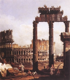 Capriccio with the Colosseum by Bernardo Bellotto