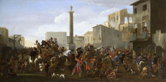 Carnival in the Piazza Colonna, Rome by Jan Miel