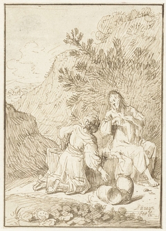 Christus en de Samaritaanse vrouw by Dirck de Bray