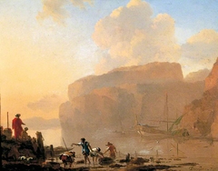 Coastal Scene with Crab-Catchers by Nicolaes Pieterszoon Berchem