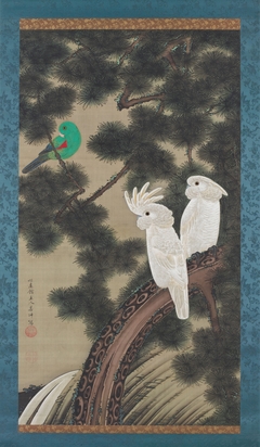 Cockatoos in an old pine by Itō Jakuchū