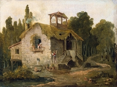 Cottage in the Forest by Hubert Robert