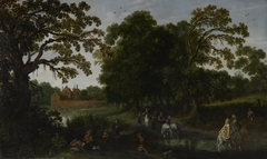 Courtly Procession before Abstpoel Castle by Esaias van de Velde