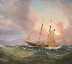 Cutter in a Swell (The Yacht 'Diadem') by Tommaso de Simone