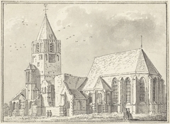 De kerk te Warmond by Abraham de Haen II