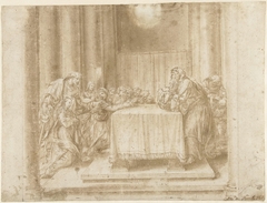 De opdracht in de tempel by Lelio Orsi