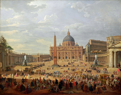 Departure of the Duc de Choiseul from the Piazza di San Pietro by Giovanni Paolo Panini