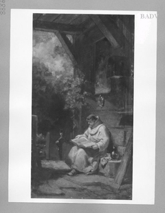 Der Eremit (Einsiedler in einem Buch lesend) (Lesender Einsiedler) by Carl Spitzweg