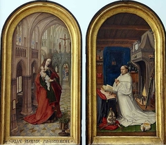 Diptych of Christiaan de Hondt, abbott at Ter Duinen by Master of 1499