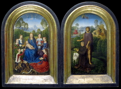 Diptych of Jan du Cellier by Hans Memling