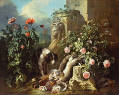 Dogs with Flowers and Dead Game by Alexandre-François Desportes