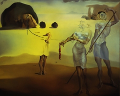 Enchanted Beach with Three Fluid Graces by Salvador Dalí