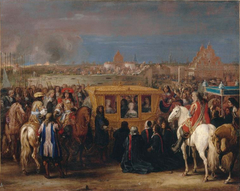 Entrée de Louis XIV et de Marie-Thérèse à Douai, 4 août 1667 by Adam Frans van der Meulen