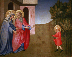 Episode of the childhood of Saint John the Baptist by Sano di Pietro