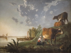 Evening in the Meadows by Aelbert Cuyp