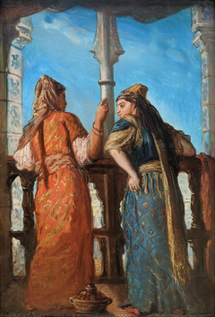 Femmes au balcon, Alger by Théodore Chassériau