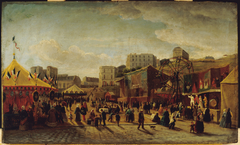 Fête foraine, place Saint-Pierre, à Montmartre, en 1861 by Anonymous