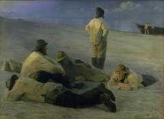 Fishermen at Skagen Beach by Peder Severin Krøyer