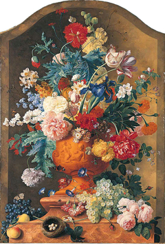 Flowers in a Terracotta Vase by Jan van Huysum