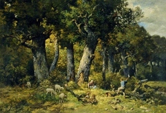 Forest Scene by Charles Jacque