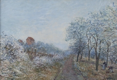 Frost in Veneux by Alfred Sisley