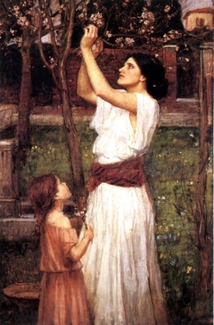 Gathering Almond Blossoms by John William Waterhouse