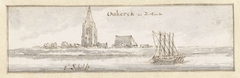 Gezicht op Ouwerkerk in Zeeland by Claes Jansz. Visscher II