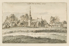 Gezicht op Viersel met de Sint-Willibrorduskerk by Unknown Artist