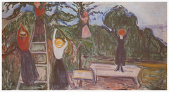 Girls picking Fruit (The Linde Frieze) by Edvard Munch