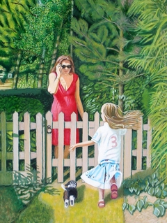 'Good day Mrs Orman', (2013), oil on linen, 71 x 107 cm by john albert walker