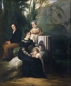 Group portrait of the Borri Stampa family by Francesco Hayez