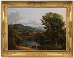 Ideal Landscape with a Sacrifice to the Goddess Flora by Jean-Joseph-Xavier Bidauld