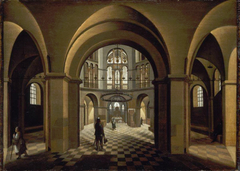 Inneres des Aachener Domes by Hendrik van Steenwijk I