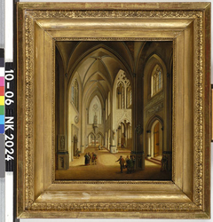 Interieur van een gotische kerk by Johann Ludwig Ernst Morgenstern