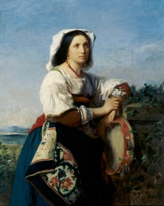 Italian Tambourine Player by Erik Johan Löfgren