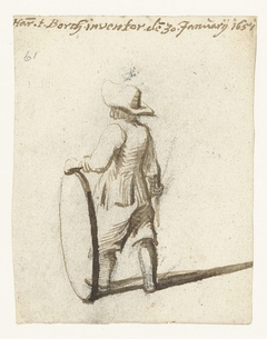 Jongen met een hoepel, van achteren by Harmen ter Borch