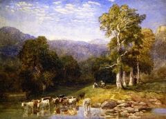 Junction of the Llugwy and Conway by David Cox Jr