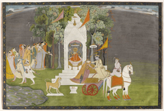 Krishna Abducting Rukmani from the Temple by Anonymous