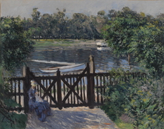 L'Entrée du jardin, petit-Gennevilliers by Gustave Caillebotte