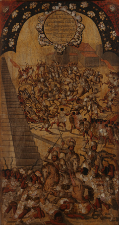 La Conquista de México. Tabla XVI by Miguel Gonzales