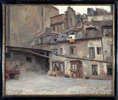 La cour de l'auberge du Cheval-Blanc, rue Mazet by Victor Marec